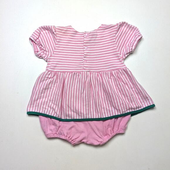 Vintage Copper Key Bubble Romer Girls Size 3T Pink Stripe Flower - Picture 3 of 5